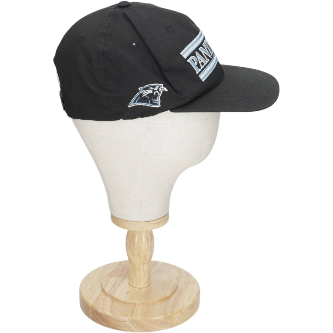90'S ANNCO NFL Carolina Panthers Baseball Cap, 6-Panel Cap, One Size Fits All, Vintage polyester black type Vintage Second Hand