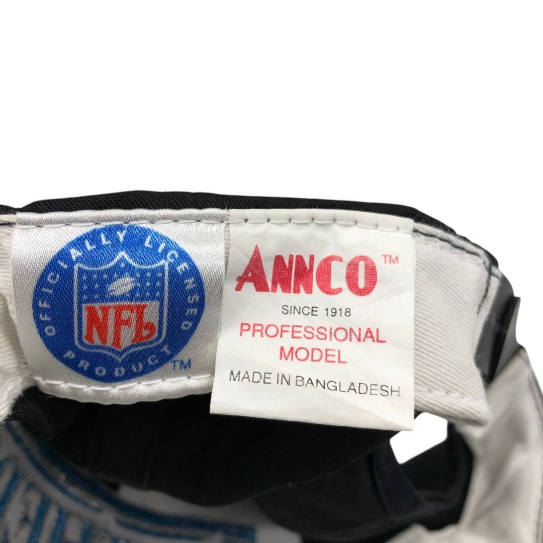 90'S ANNCO NFL Carolina Panthers Baseball Cap, 6-Panel Cap, One Size Fits All, Vintage polyester black type Vintage Second Hand