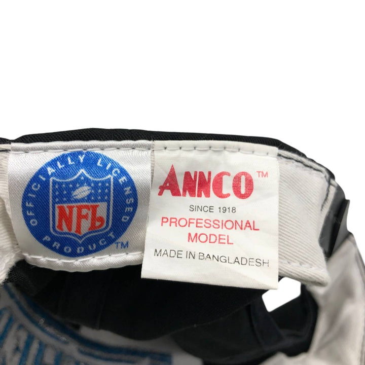 90'S ANNCO NFL Carolina Panthers Baseball Cap, 6-Panel Cap, One Size Fits All, Vintage polyester black type Vintage Second Hand