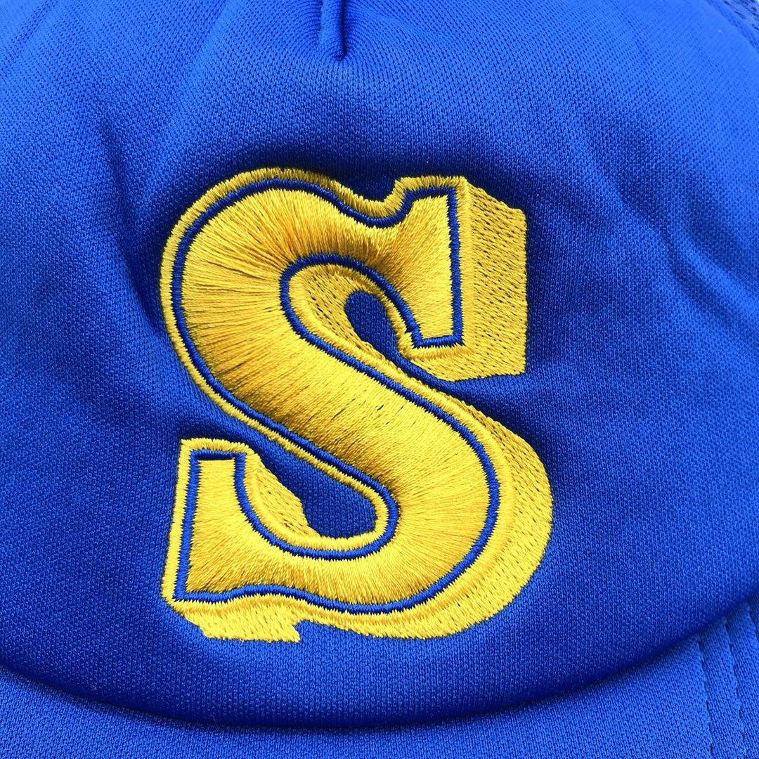 Trucker Cap, Mesh Cap, Made in USA, One Size Fits All unclear blue type Vintage Second Hand