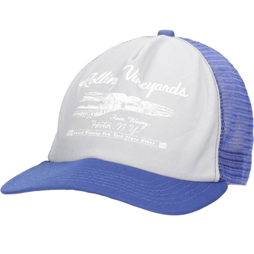 80s-90'S New Era Mesh Cap, Made in USA, One Size Fits All, Vintage unclear blue type Vintage Second Hand