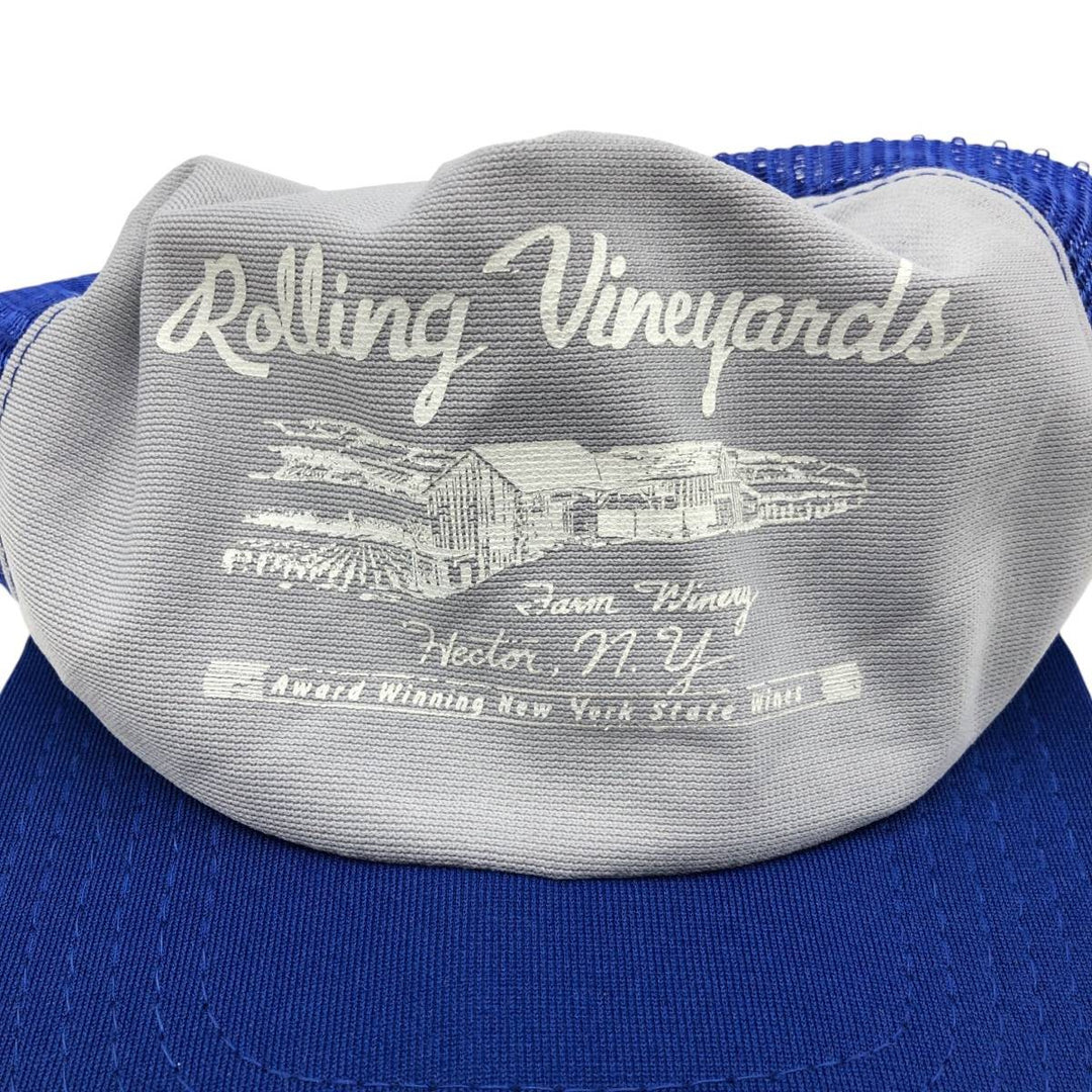 80s-90'S New Era Mesh Cap, Made in USA, One Size Fits All, Vintage unclear blue type Vintage Second Hand