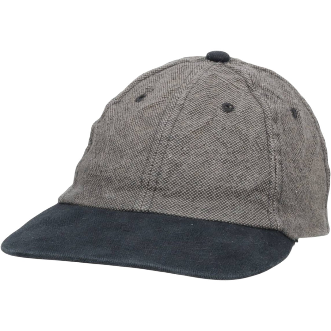90s-era NISSIN Two-Tone Baseball Cap, 6-Panel Cap, One Size Fits All, Vintage unclear black type Vintage Second Hand