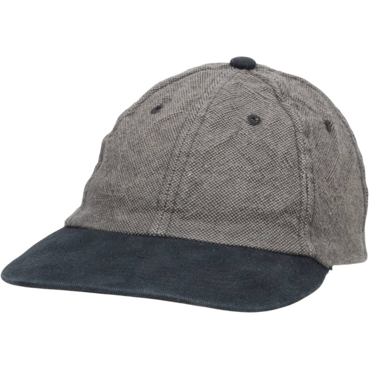 90s-era NISSIN Two-Tone Baseball Cap, 6-Panel Cap, One Size Fits All, Vintage unclear black type Vintage Second Hand