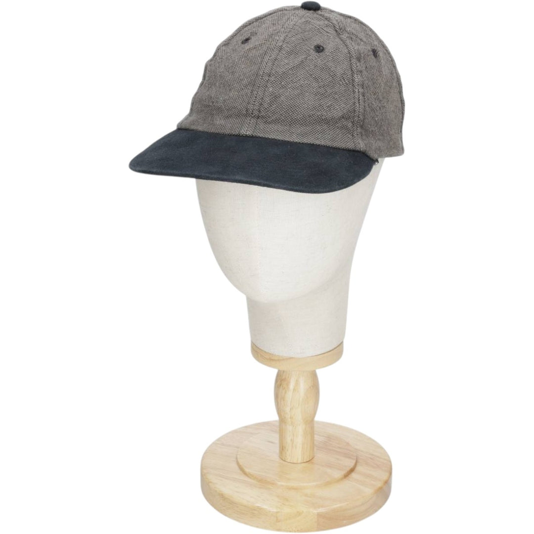 90s-era NISSIN Two-Tone Baseball Cap, 6-Panel Cap, One Size Fits All, Vintage unclear black type Vintage Second Hand
