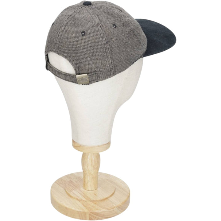 90s-era NISSIN Two-Tone Baseball Cap, 6-Panel Cap, One Size Fits All, Vintage unclear black type Vintage Second Hand