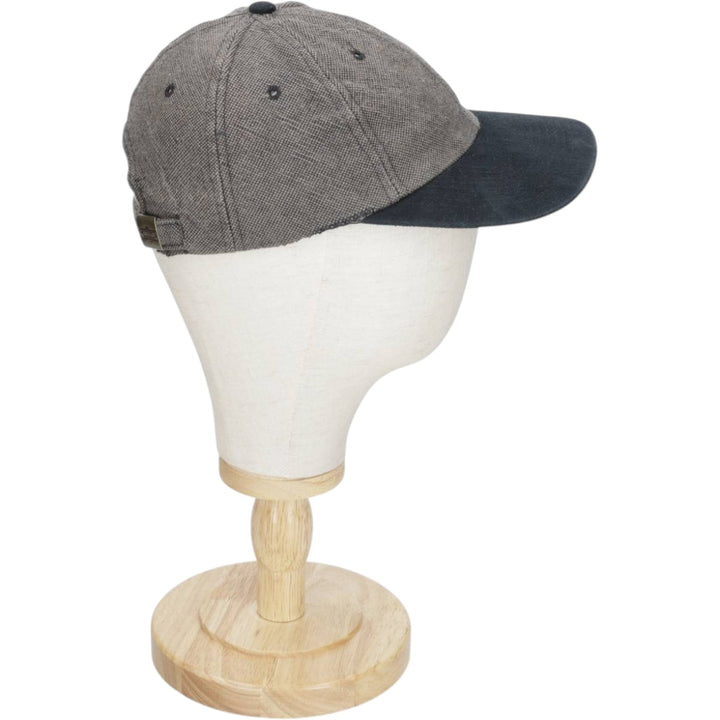 90s-era NISSIN Two-Tone Baseball Cap, 6-Panel Cap, One Size Fits All, Vintage unclear black type Vintage Second Hand