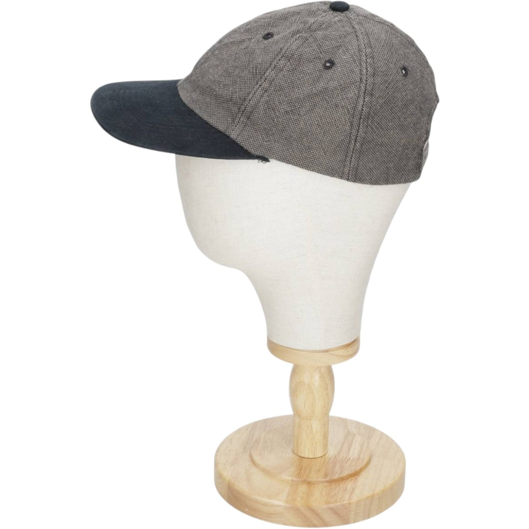 90s-era NISSIN Two-Tone Baseball Cap, 6-Panel Cap, One Size Fits All, Vintage unclear black type Vintage Second Hand
