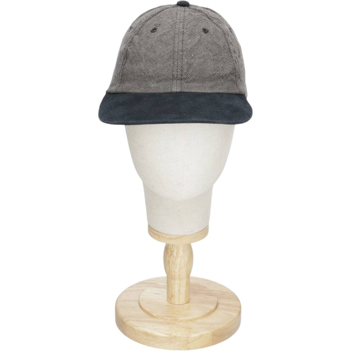 90s-era NISSIN Two-Tone Baseball Cap, 6-Panel Cap, One Size Fits All, Vintage unclear black type Vintage Second Hand