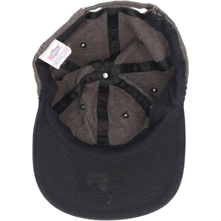 90s-era NISSIN Two-Tone Baseball Cap, 6-Panel Cap, One Size Fits All, Vintage unclear black type Vintage Second Hand