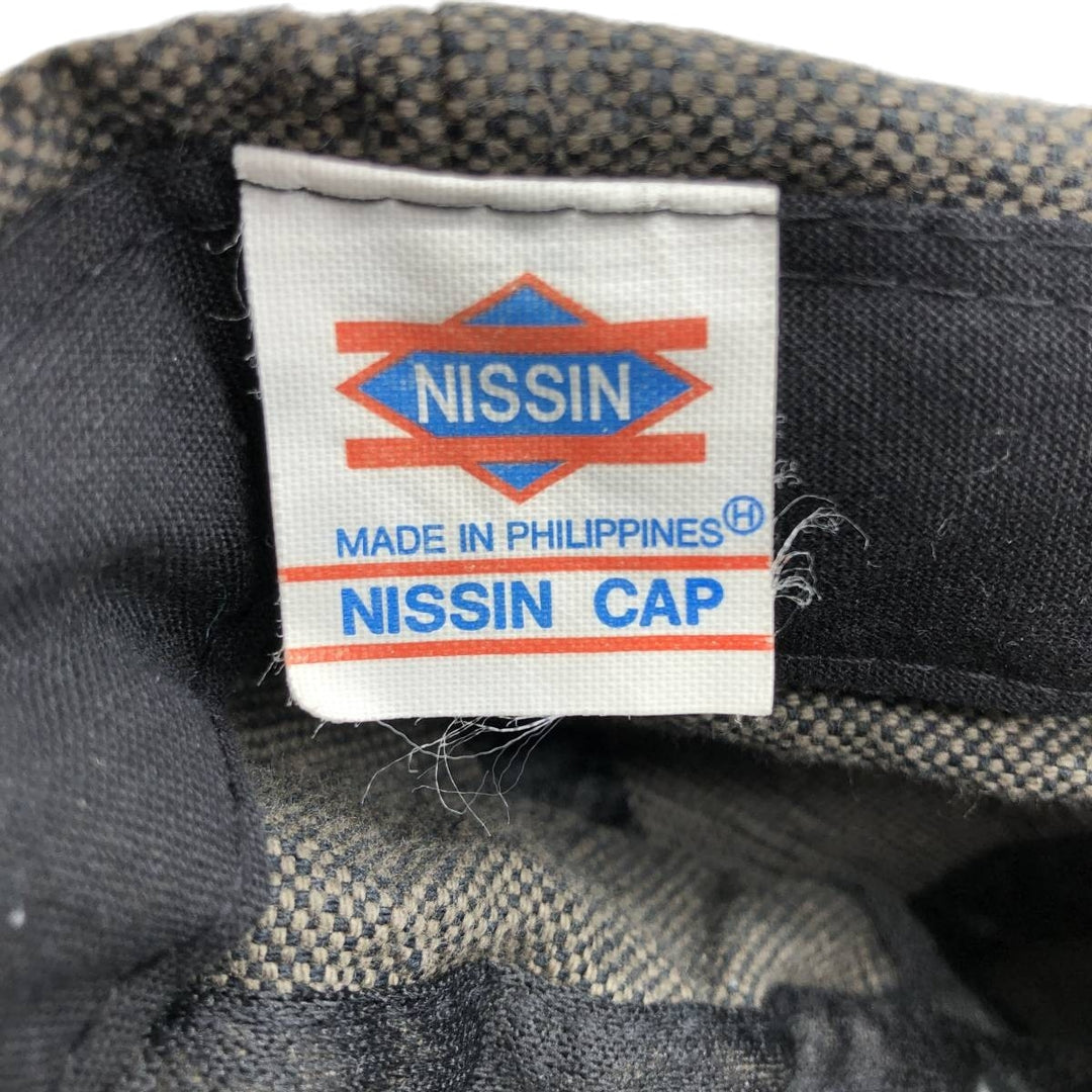 90s-era NISSIN Two-Tone Baseball Cap, 6-Panel Cap, One Size Fits All, Vintage unclear black type Vintage Second Hand