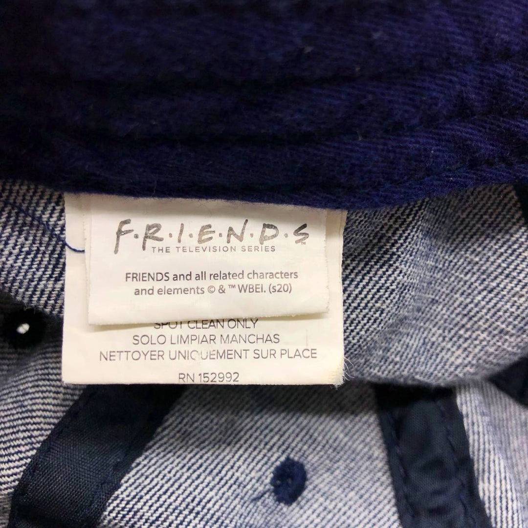 CULTUREFLY FRIENDS (Friends TV Drama) Denim Baseball Cap, 6-Panel Cap, One Size Fits All cotton blue type Vintage Second Hand