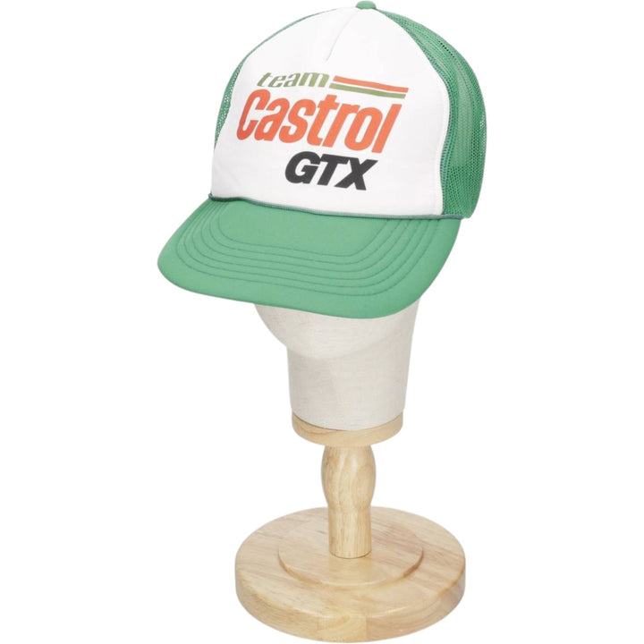 Castrol GTX Mesh Cap, One Size Fits All, Tracker Cap, Advertising polyester green type Vintage Second Hand