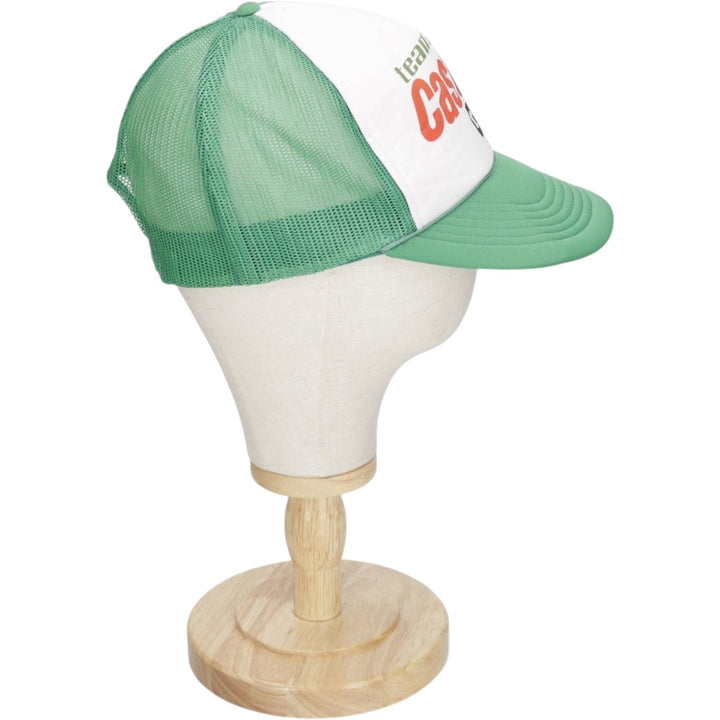 Castrol GTX Mesh Cap, One Size Fits All, Tracker Cap, Advertising polyester green type Vintage Second Hand