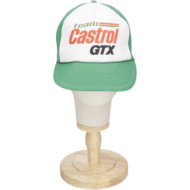 Castrol GTX Mesh Cap, One Size Fits All, Tracker Cap, Advertising polyester green type Vintage Second Hand