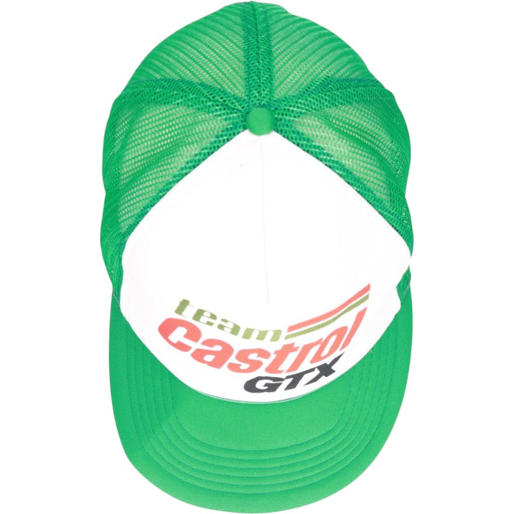 Castrol GTX Mesh Cap, One Size Fits All, Tracker Cap, Advertising polyester green type Vintage Second Hand