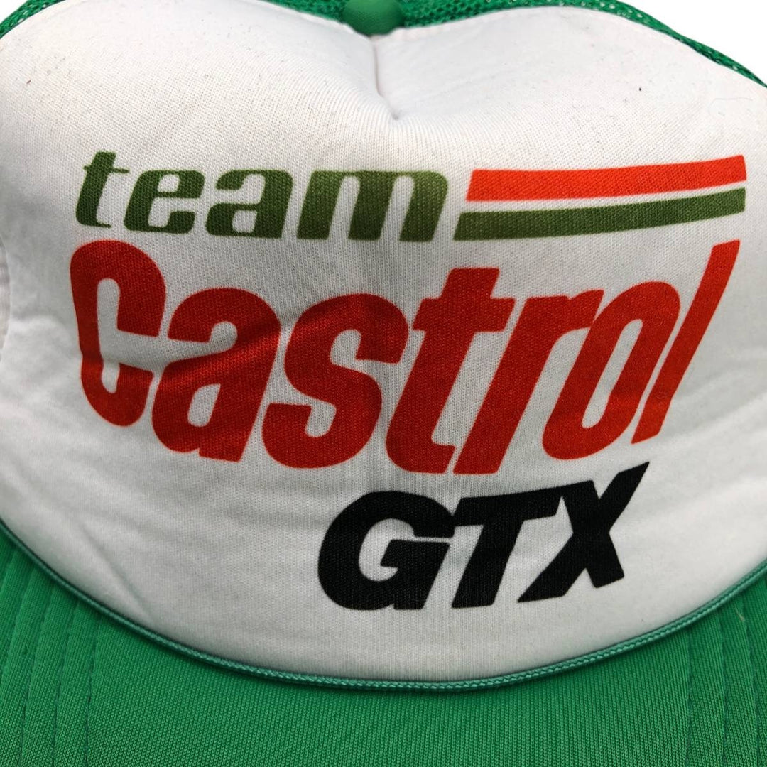 Castrol GTX Mesh Cap, One Size Fits All, Tracker Cap, Advertising polyester green type Vintage Second Hand