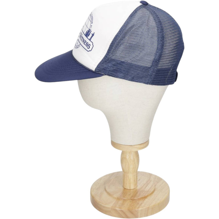 80s-90'S Crown Trucker Cap Mesh Cap, One Size Fits All, Vintage polyester blue type Vintage Second Hand
