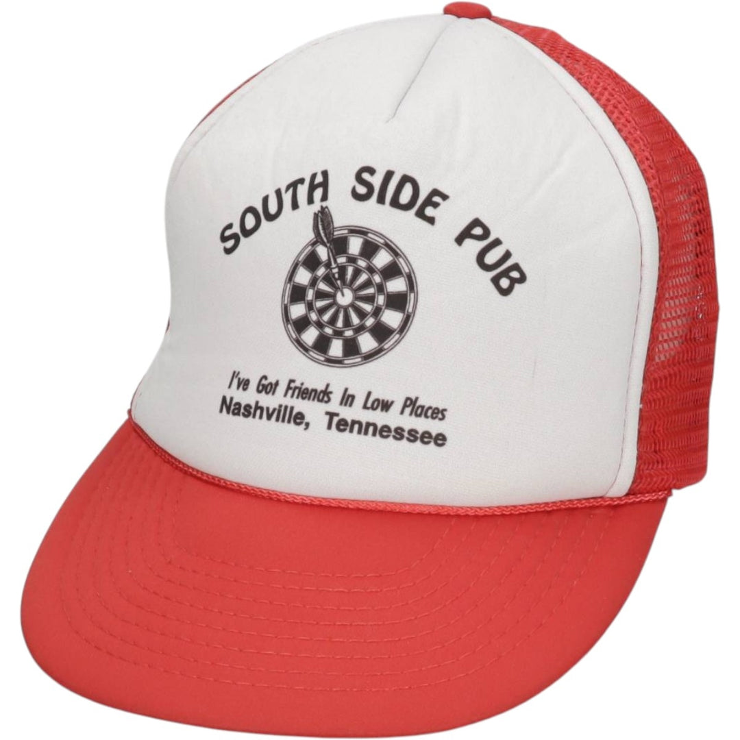 COBRA CAPS SOUTH SIDE PUB Trucker Cap Advertising Mesh Cap One Size Fits All polyester white type Vintage Second Hand