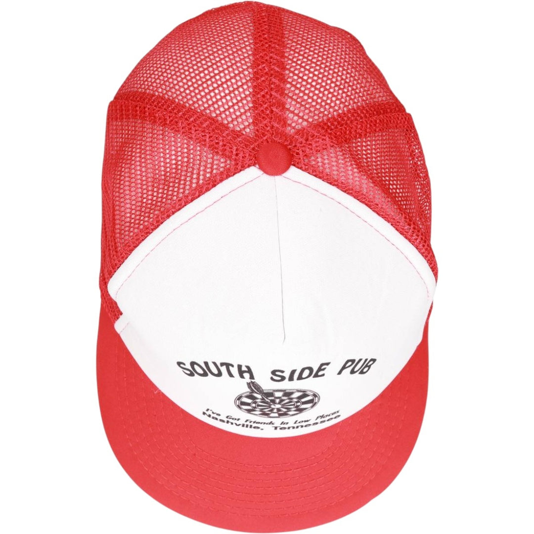 COBRA CAPS SOUTH SIDE PUB Trucker Cap Advertising Mesh Cap One Size Fits All polyester white type Vintage Second Hand