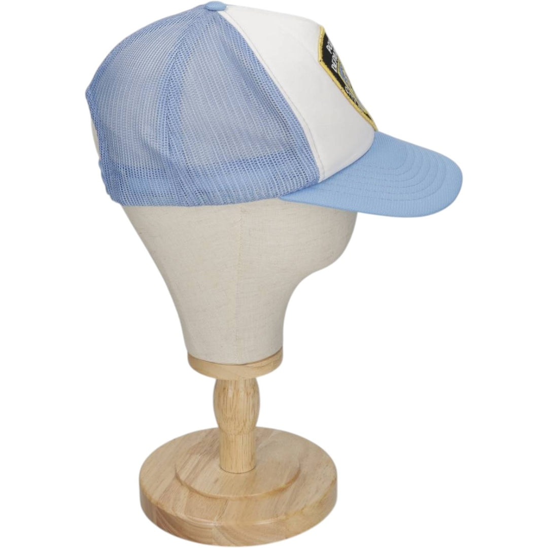 YUPOONG NYPD (New York City Police Department) Trucker Cap, Mesh Cap, One Size Fits All, Vintage polyester Blue type light blue Vintage Second Hand