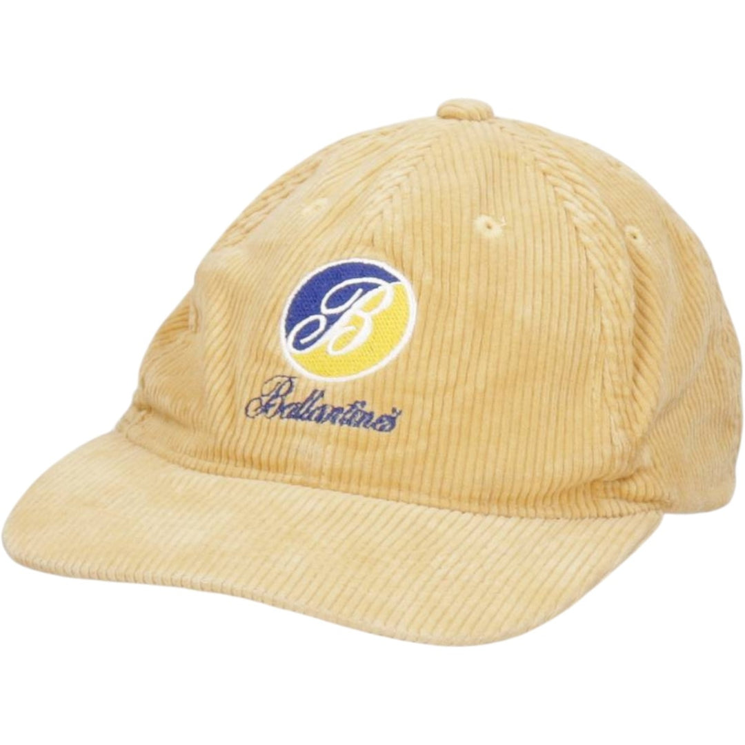 Ballantine's Wide-Wale Advertising Corduroy Cap (One Size Fits All) unclear Beige type Vintage Second Hand