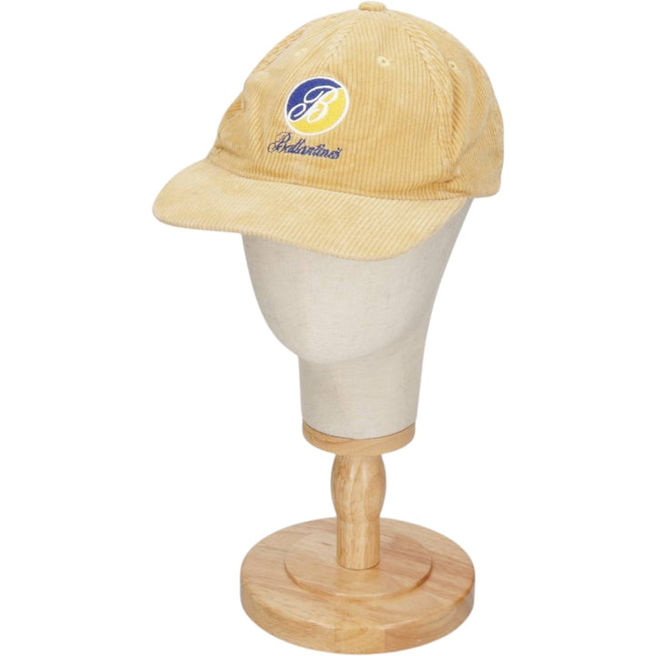Ballantine's Wide-Wale Advertising Corduroy Cap (One Size Fits All) unclear Beige type Vintage Second Hand