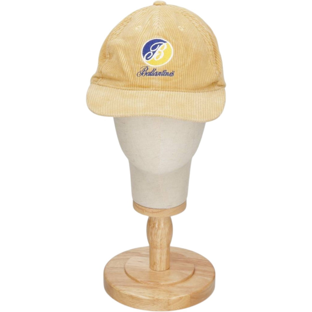 Ballantine's Wide-Wale Advertising Corduroy Cap (One Size Fits All) unclear Beige type Vintage Second Hand
