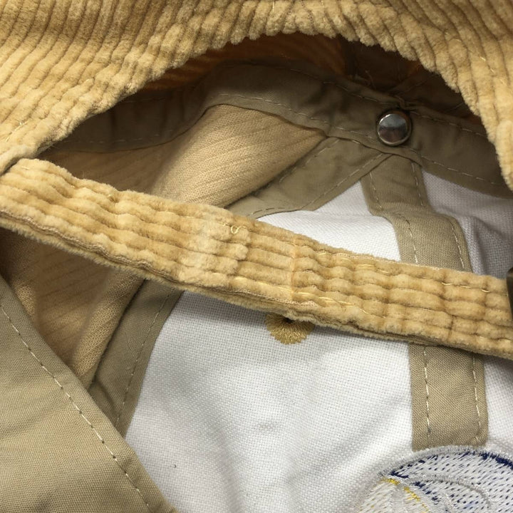 Ballantine's Wide-Wale Advertising Corduroy Cap (One Size Fits All) unclear Beige type Vintage Second Hand