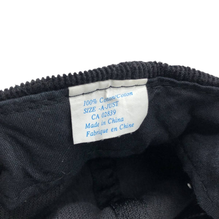 Black Gold Lodge Fish Print Advertising Corduroy Cap (One Size Fits All) cotton black type Vintage Second Hand
