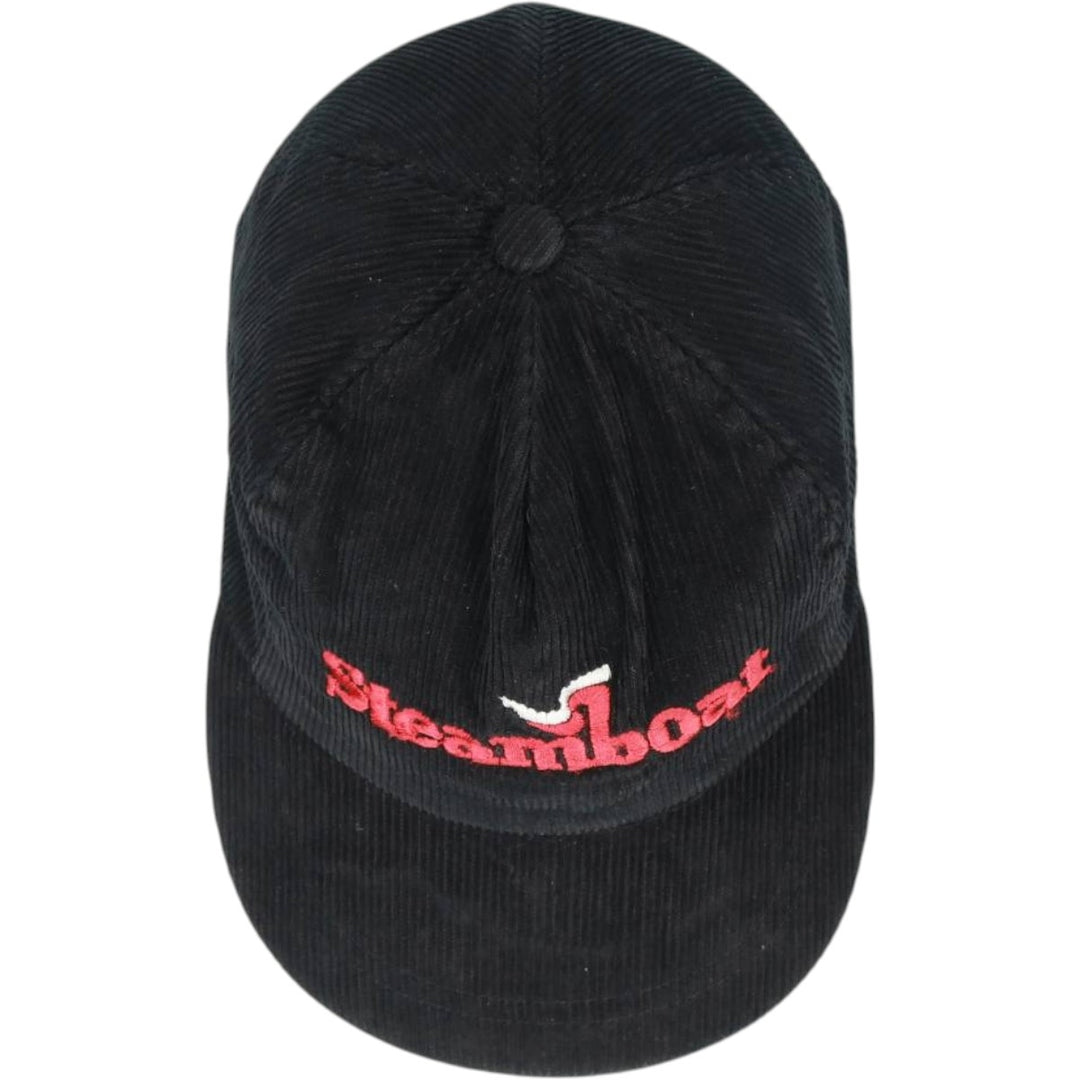 Ski Country Imports Steamboat Ski Resort Advertising Corduroy Cap (One Size Fits All) cotton black type Vintage Second Hand