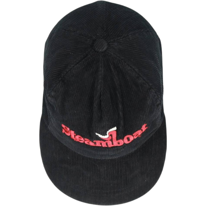 Ski Country Imports Steamboat Ski Resort Advertising Corduroy Cap (One Size Fits All) cotton black type Vintage Second Hand
