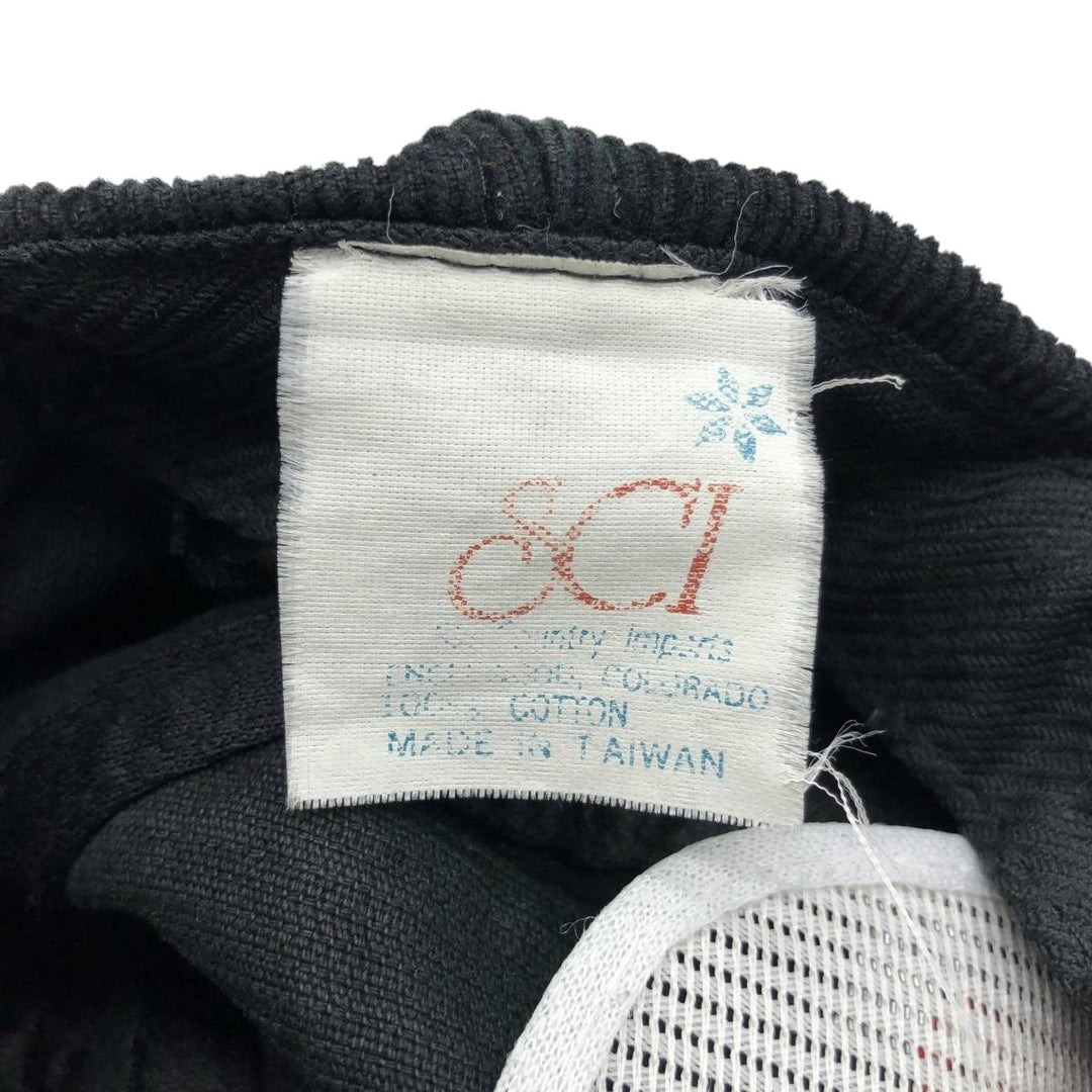 Ski Country Imports Steamboat Ski Resort Advertising Corduroy Cap (One Size Fits All) cotton black type Vintage Second Hand