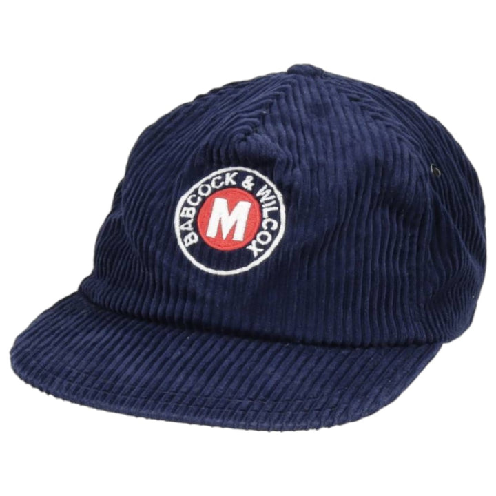 #1 Apparel BABCOCK&WILCOX Advertising Wide-Wale Corduroy Cap Made in Canada One Size Fits All cotton navy blue type Vintage Second Hand