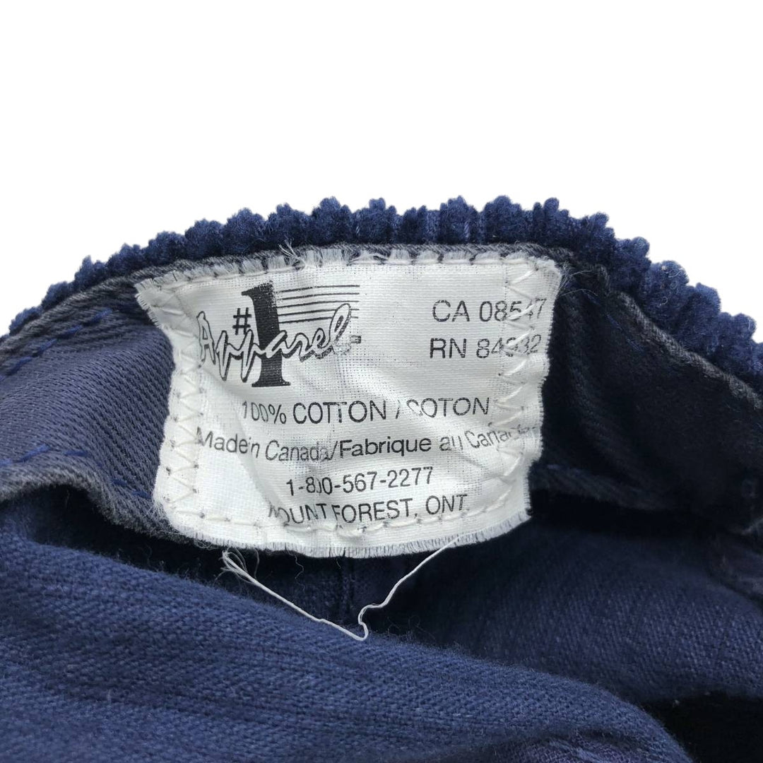 #1 Apparel BABCOCK&WILCOX Advertising Wide-Wale Corduroy Cap Made in Canada One Size Fits All cotton navy blue type Vintage Second Hand