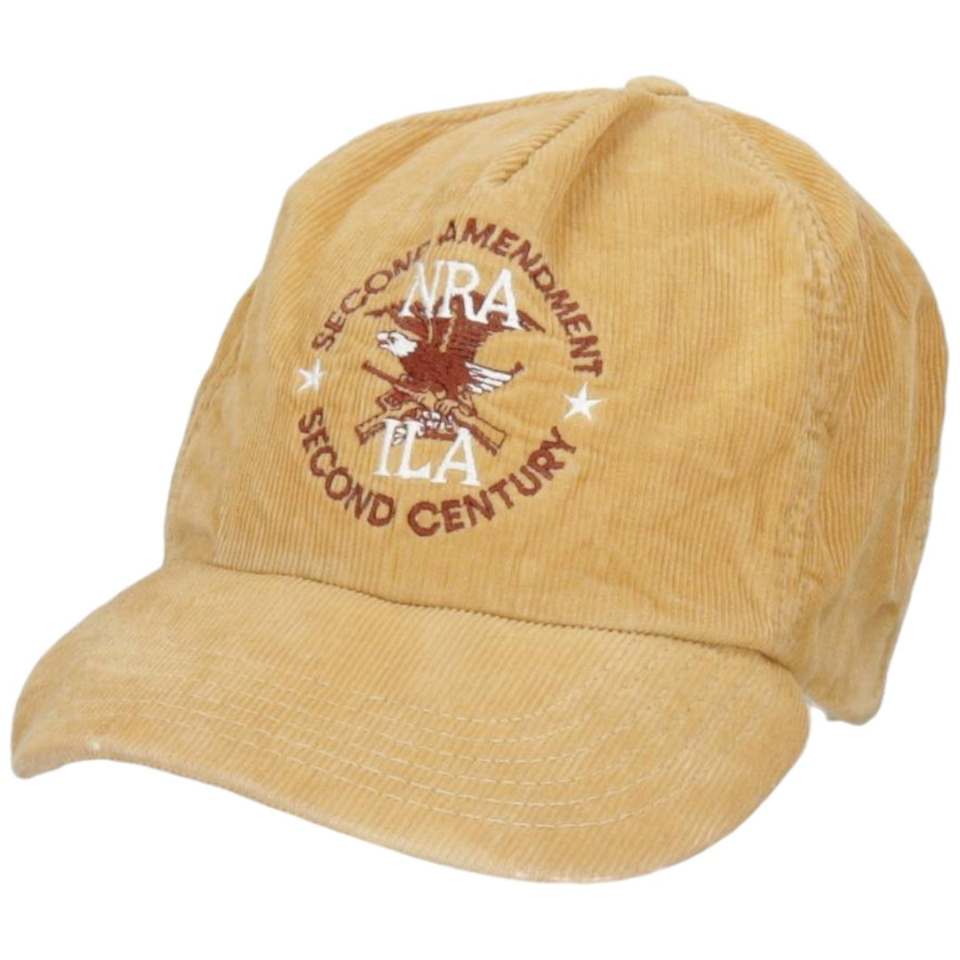 Eagle Pattern Corduroy Cap, Made in USA, One Size Fits All, Vintage unclear Beige type Vintage Second Hand