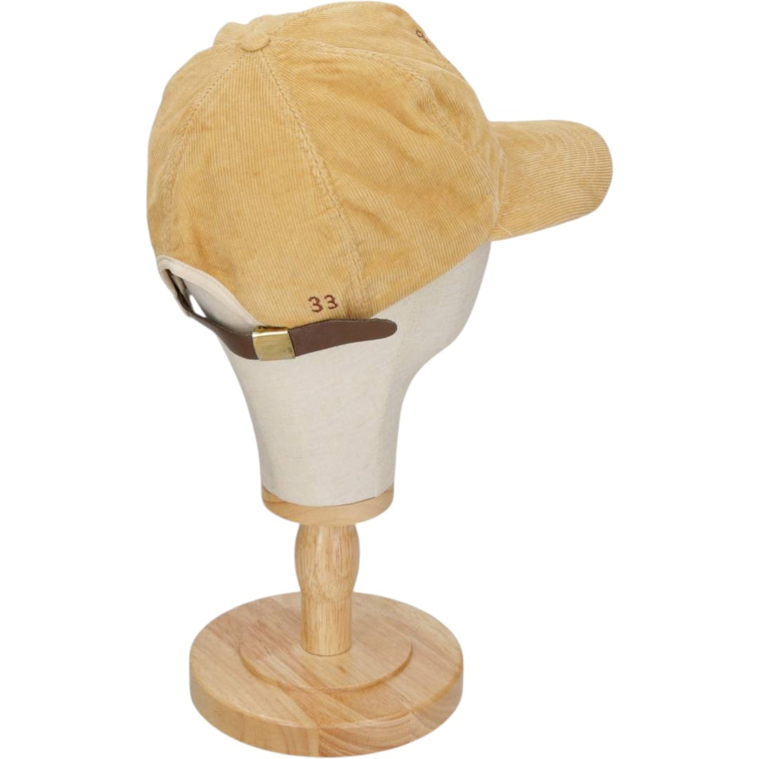 Eagle Pattern Corduroy Cap, Made in USA, One Size Fits All, Vintage unclear Beige type Vintage Second Hand