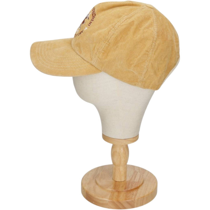 Eagle Pattern Corduroy Cap, Made in USA, One Size Fits All, Vintage unclear Beige type Vintage Second Hand
