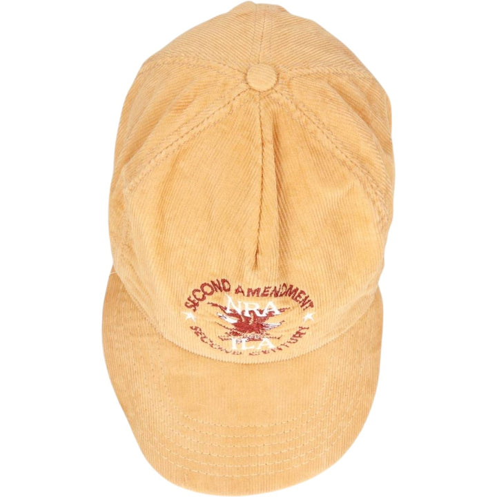 Eagle Pattern Corduroy Cap, Made in USA, One Size Fits All, Vintage unclear Beige type Vintage Second Hand