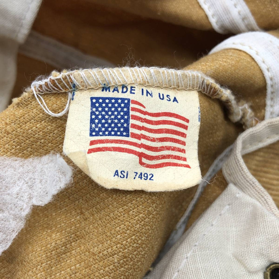 Eagle Pattern Corduroy Cap, Made in USA, One Size Fits All, Vintage unclear Beige type Vintage Second Hand