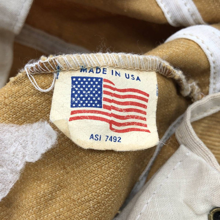 Eagle Pattern Corduroy Cap, Made in USA, One Size Fits All, Vintage unclear Beige type Vintage Second Hand