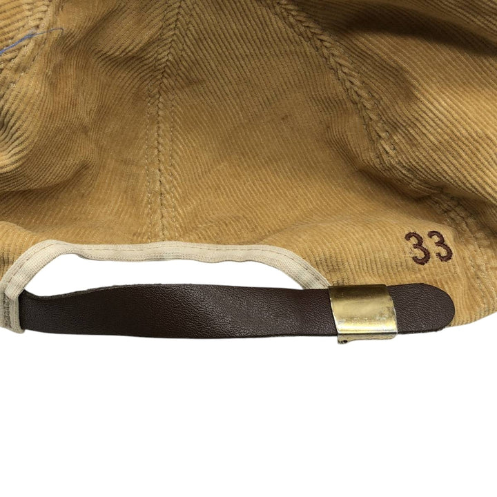Eagle Pattern Corduroy Cap, Made in USA, One Size Fits All, Vintage unclear Beige type Vintage Second Hand