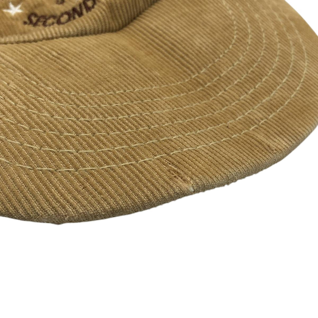 Eagle Pattern Corduroy Cap, Made in USA, One Size Fits All, Vintage unclear Beige type Vintage Second Hand