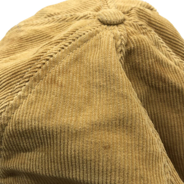 Eagle Pattern Corduroy Cap, Made in USA, One Size Fits All, Vintage unclear Beige type Vintage Second Hand