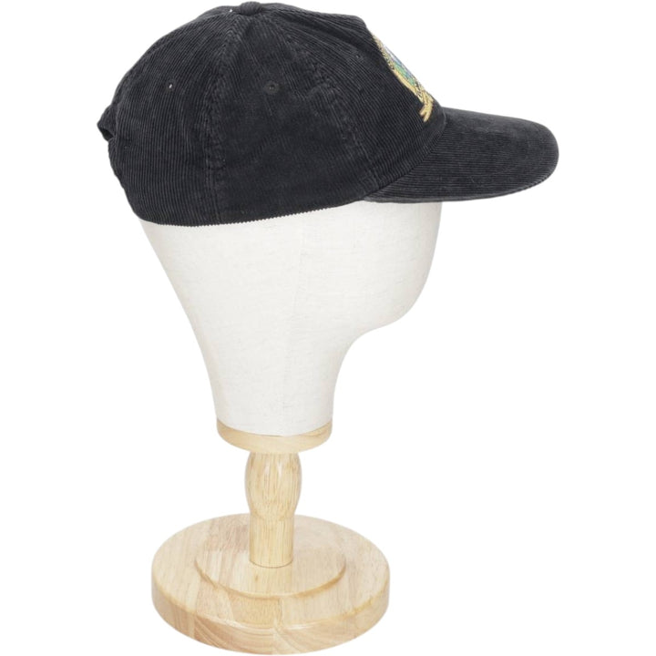 Corduroy cap, made in Canada, one size fits all. cotton black type Vintage Second Hand