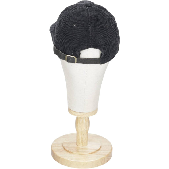 Corduroy cap, made in Canada, one size fits all. cotton black type Vintage Second Hand