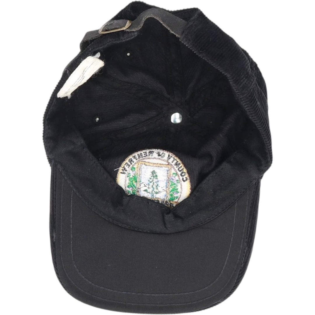Corduroy cap, made in Canada, one size fits all. cotton black type Vintage Second Hand
