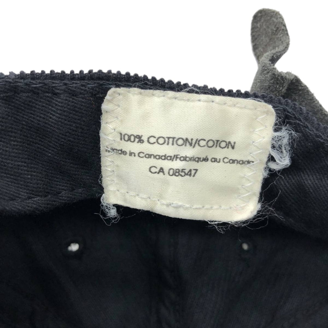 Corduroy cap, made in Canada, one size fits all. cotton black type Vintage Second Hand