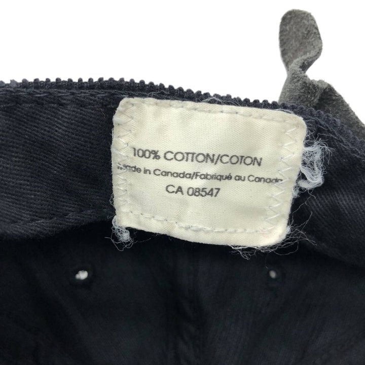 Corduroy cap, made in Canada, one size fits all. cotton black type Vintage Second Hand
