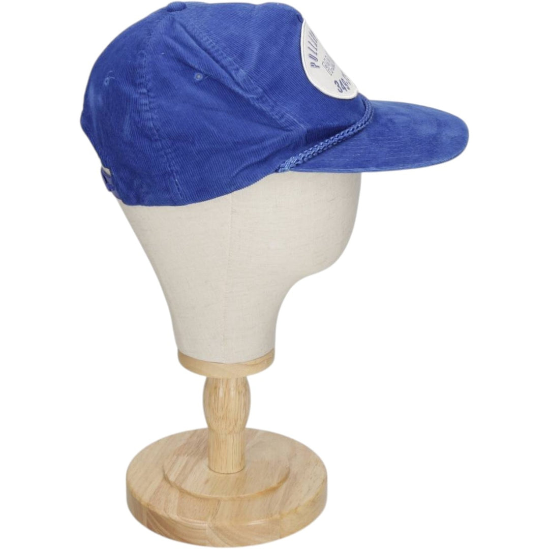 Headline Headwear POLLARD BROS FARMING Advertising Corduroy Cap (One Size Fits All) cotton navy blue type Vintage Second Hand